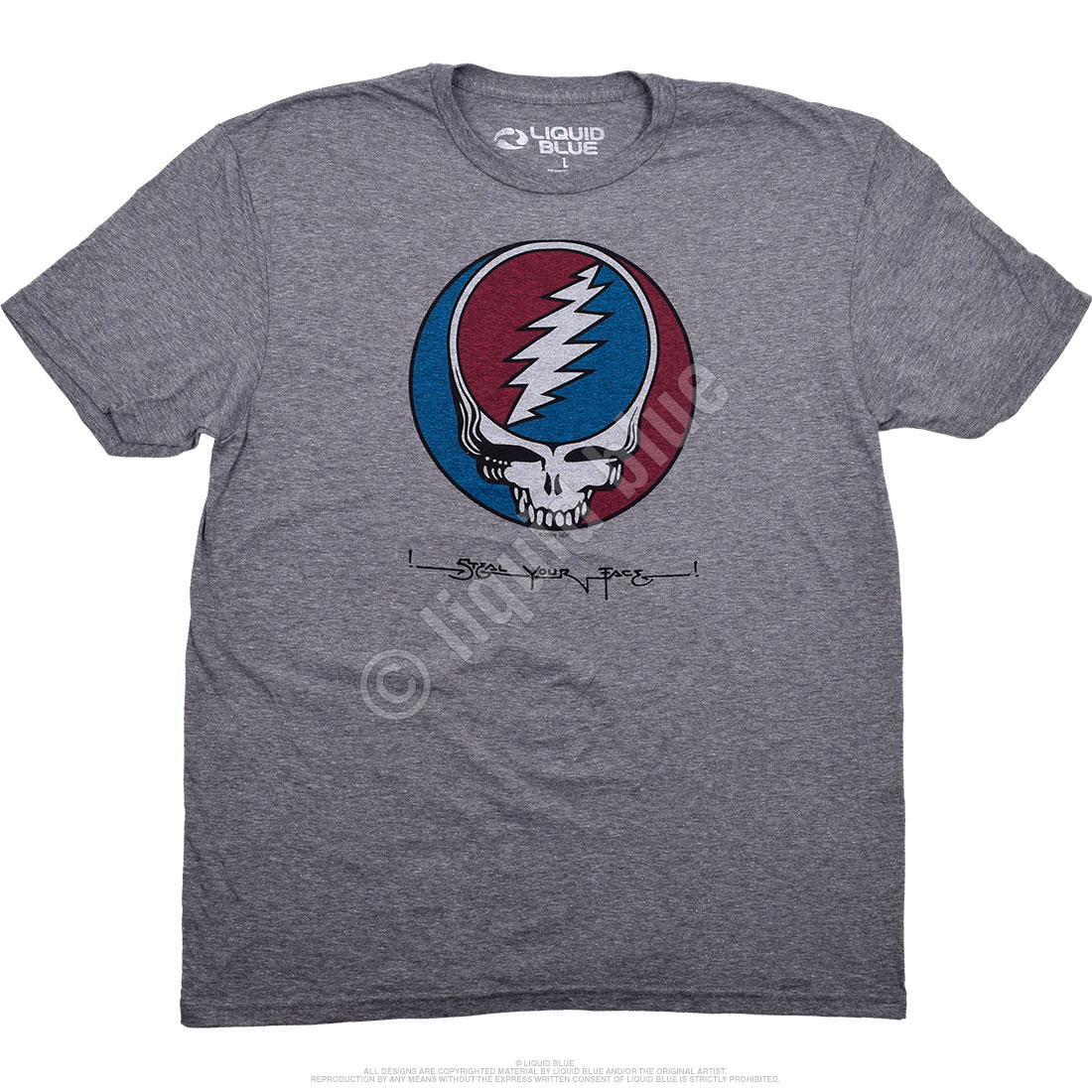 Grateful Dead SYF Vintage Dark Heather Grey Poly-Cotton T-Shirt