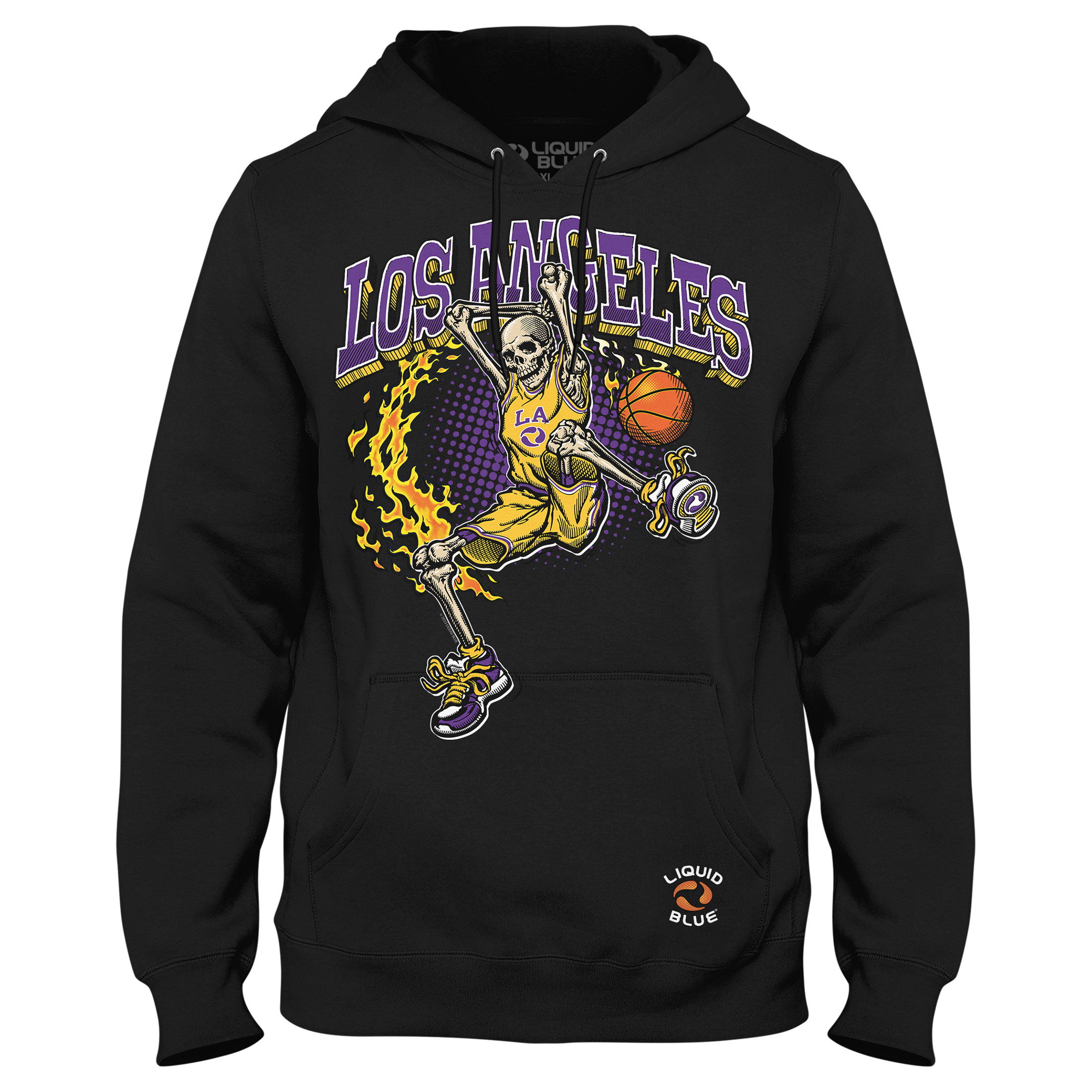 LA Lakers Tie Dye Long Sleeve Tee, Junk Food Clothing