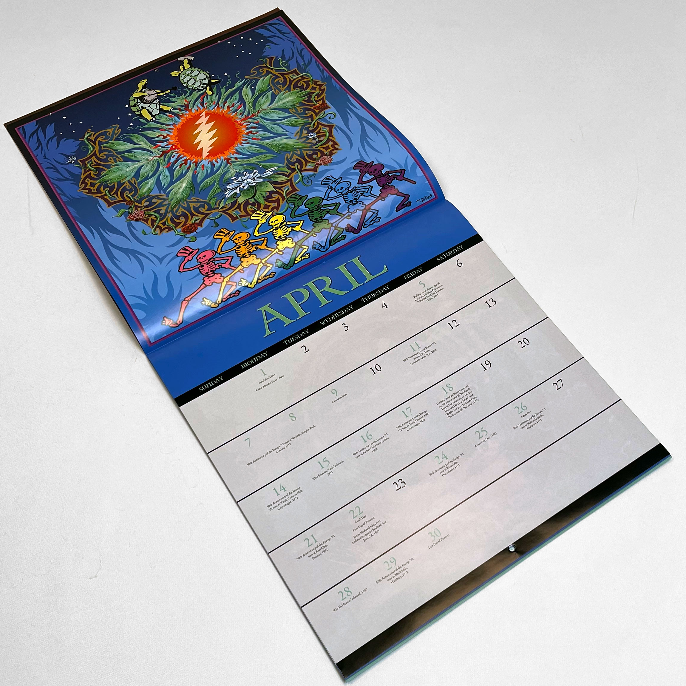 Grateful Dead 2024 Calendar Liquid Blue