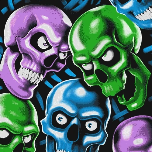 LIQUID BLUE SKULL PILE