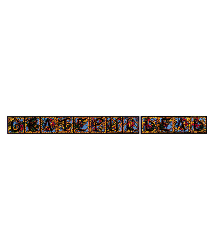 Grateful Dead Stained Glass Sticker Liquid Blue