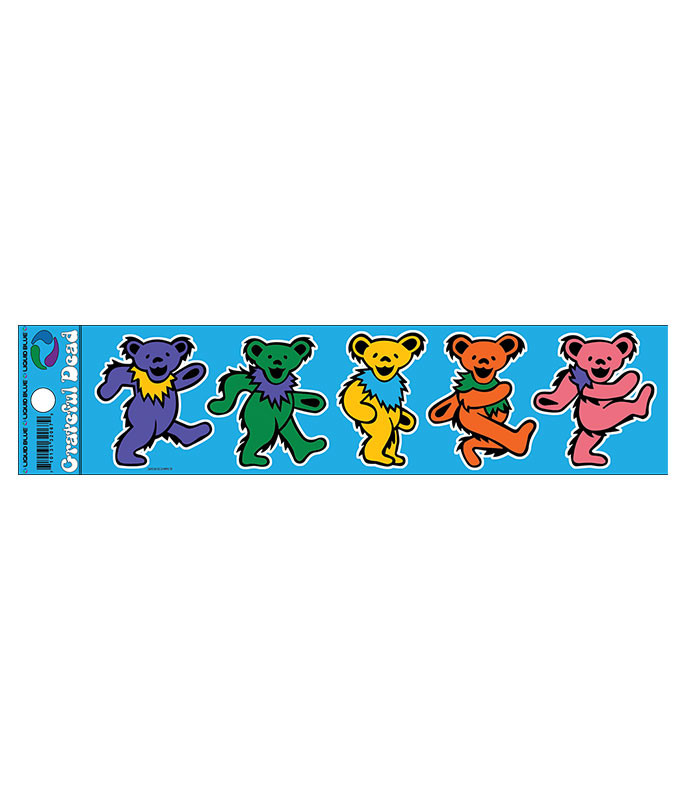 Grateful Dead Dancing Bears 1.5 in. Sticker Liquid Blue