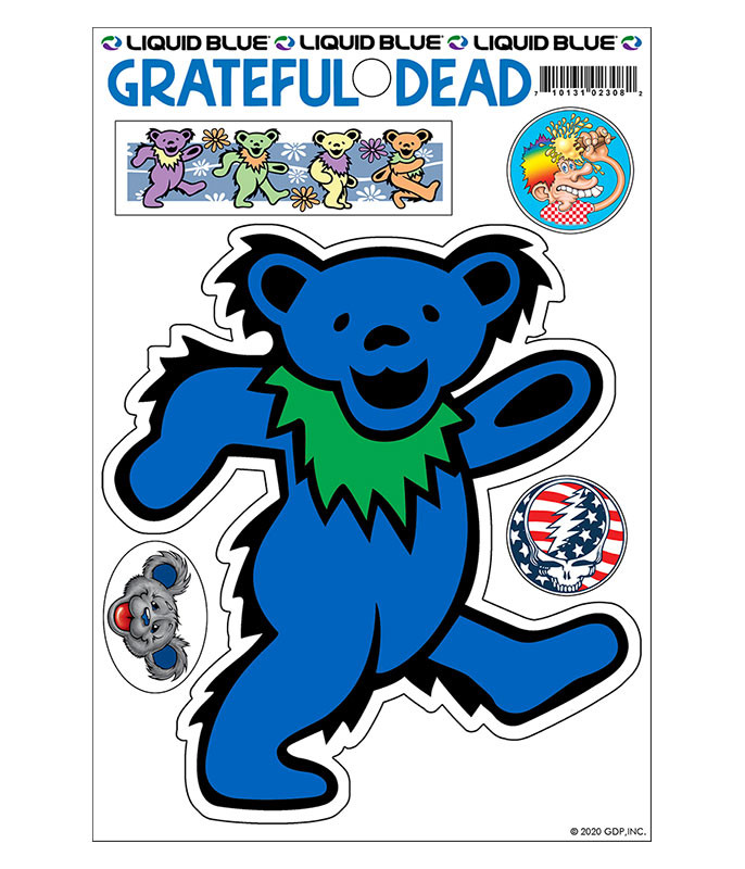 Dancing Bears Grateful Dead Head Vinyl Decal Set 12 width