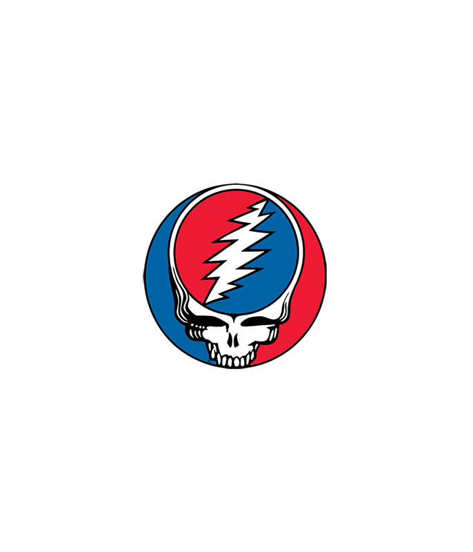 Grateful Dead Steal Your Face 1.5 in. Mylar Sticker Liquid Blue