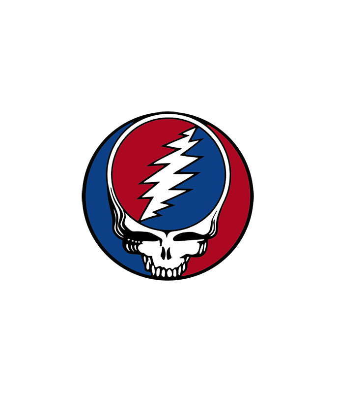 Grateful Dead Steal Your Face 3 in. Window Sticker Liquid Blue