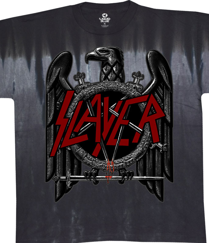 Slayer Eagle Tie-Dye T-Shirt Tee Liquid Blue