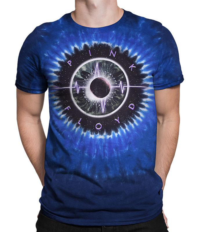 Pink Floyd Pulse Concentric Tie-Dye T-Shirt Tee Liquid Blue