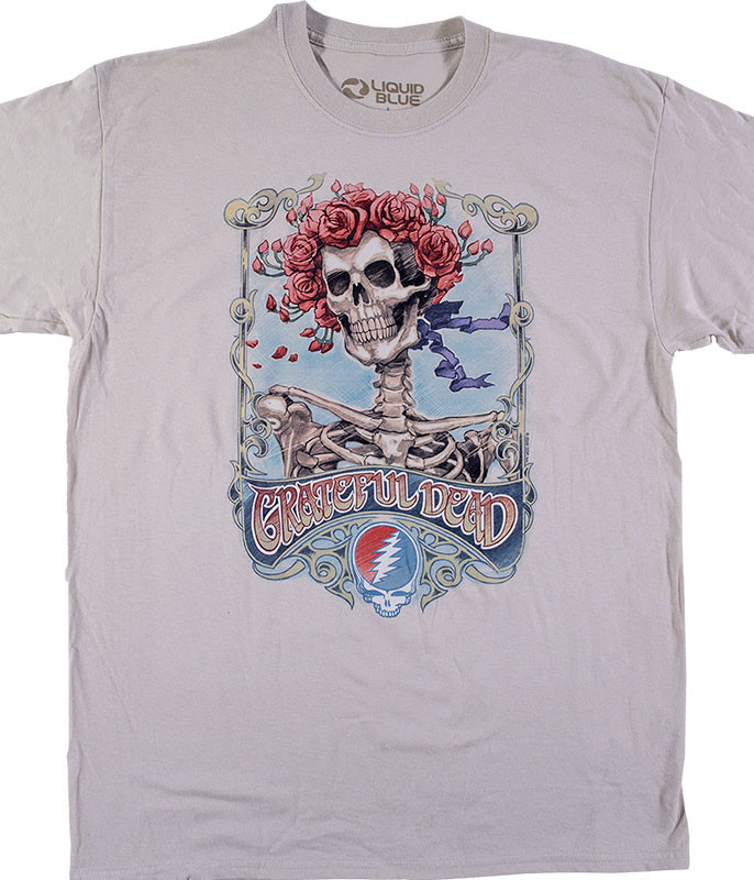 Grateful Dead Big Bertha Tan T-Shirt Tee Liquid Blue