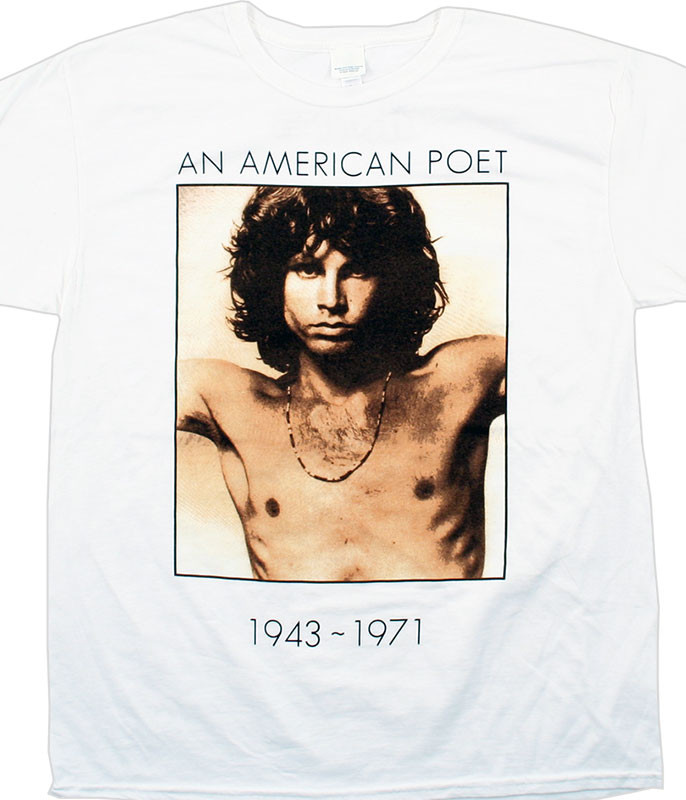 The Doors American Poet White Athletic T-Shirt Tee