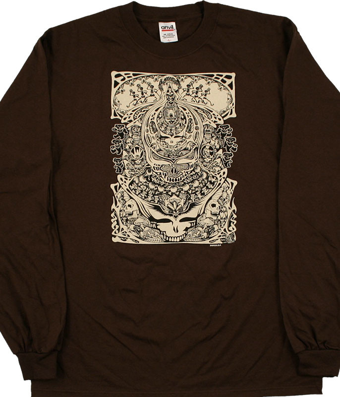 Grateful Dead Aiko Aiko Brown Long Sleeve T-Shirt Tee