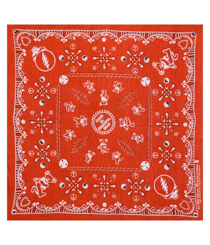 Grateful Dead Good Ol GD Red Bandana