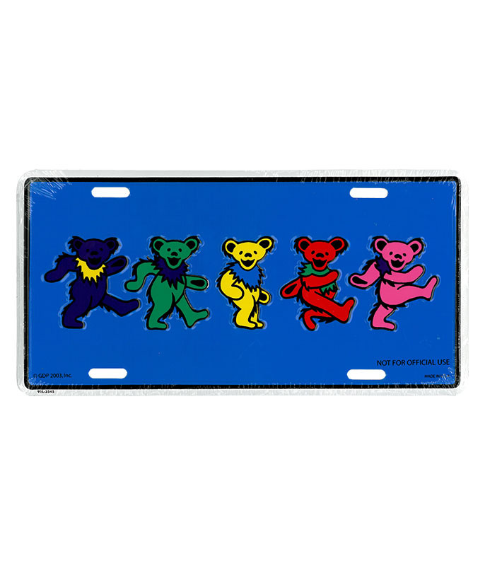 Grateful Dead GD Dancing Bears License Plate