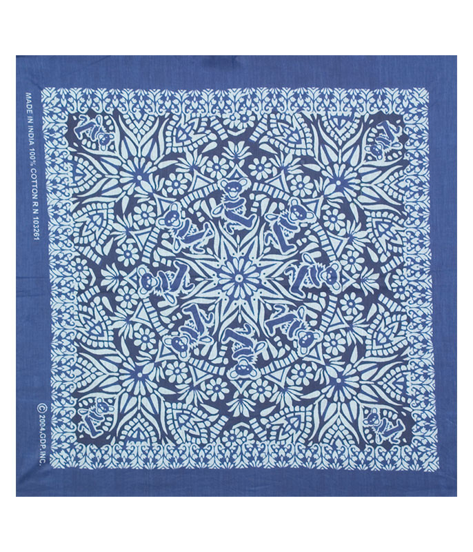 Grateful Dead Mandala Blue Bandana