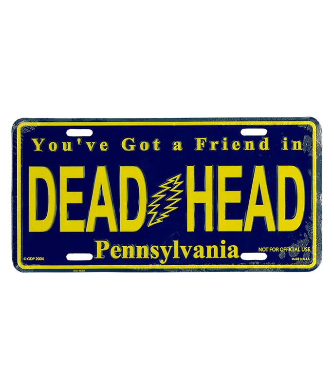 Grateful Dead GD Pennsylvania License Plate