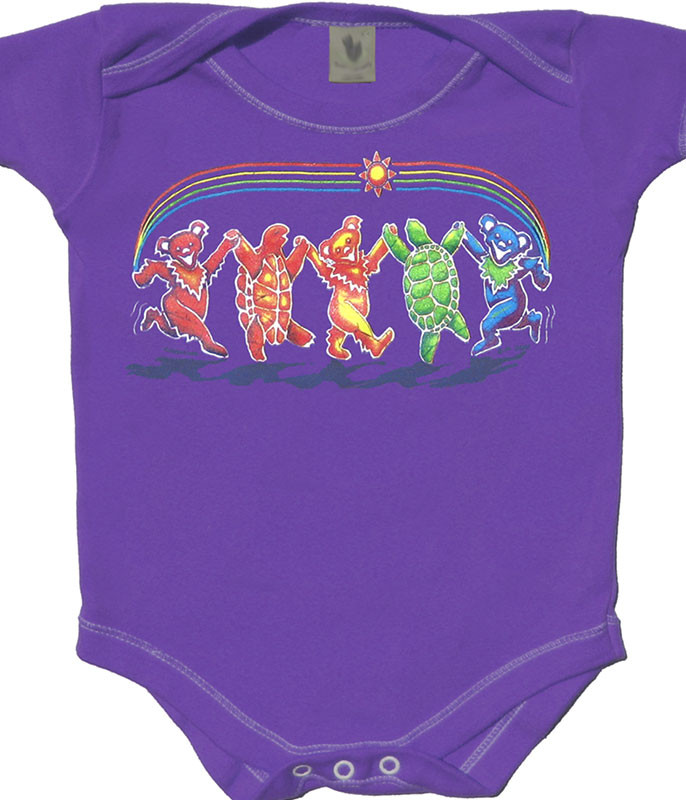 Grateful Dead Rainbow Critters Purple Onesie