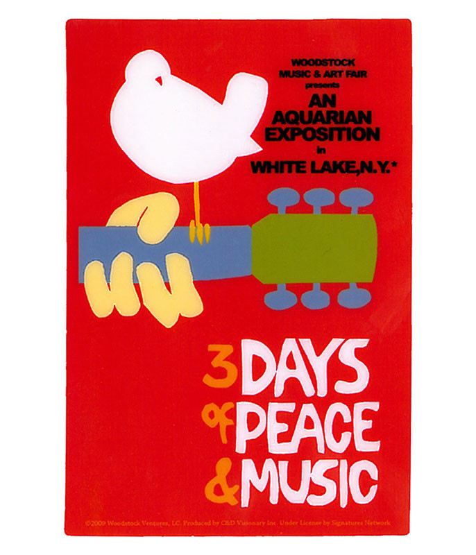 Woodstock Classic Red Sticker