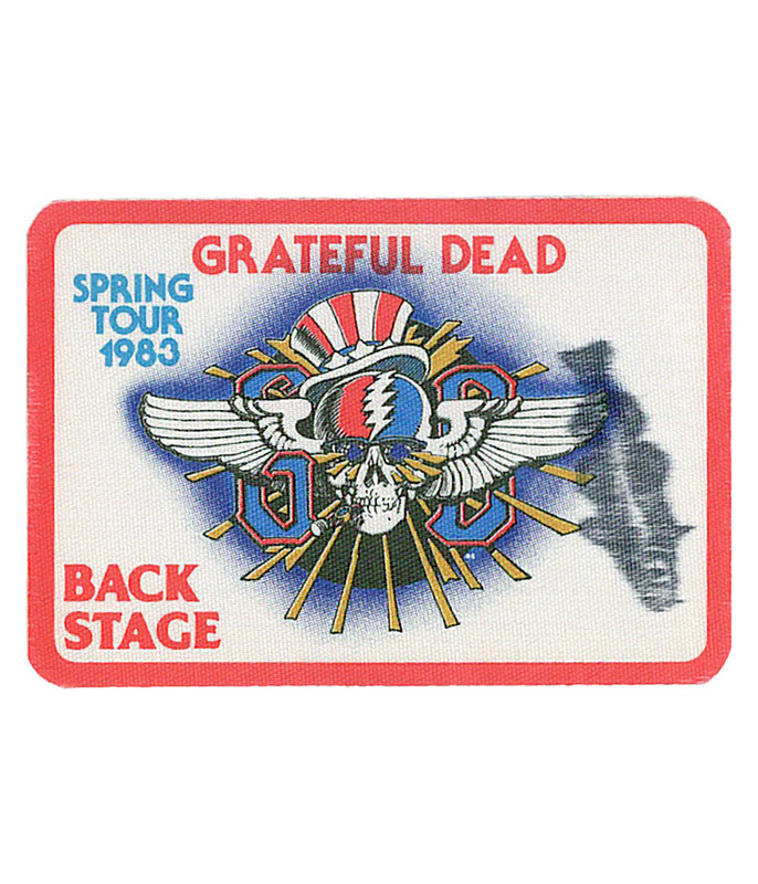 The Vault Grateful Dead 1983 Spring Tour Red Backstage Pass Liquid Blue