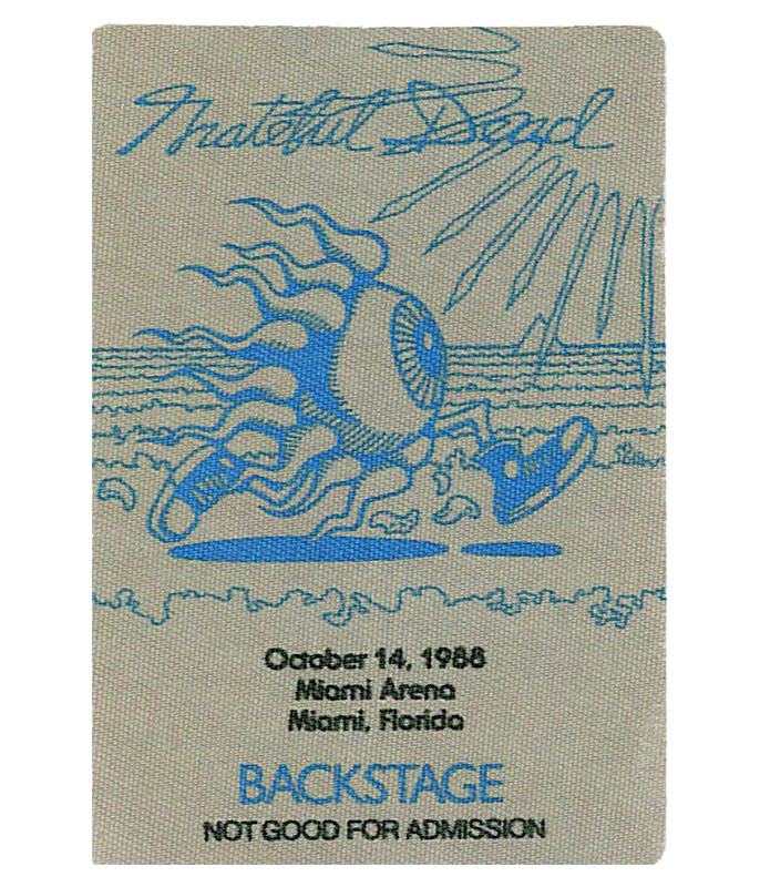 The Vault Grateful Dead 1988 10-14 Backstage Pass Liquid Blue