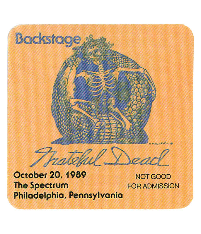 The Vault Grateful Dead 1989 10-20 Backstage Pass Liquid Blue