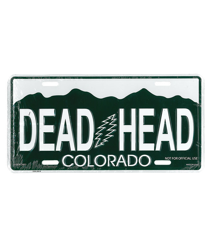 Grateful Dead GD Colorado License Plate