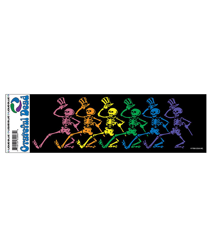 Grateful Dead Rainbow Dancers Mini Sticker Liquid Blue