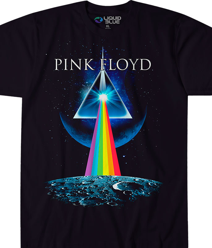 Pink Floyd Dark Side Invasion Black T-Shirt Tee Liquid Blue Pink Floyd Dark Side Invasion Black T-Shirt Tee Liquid Blue