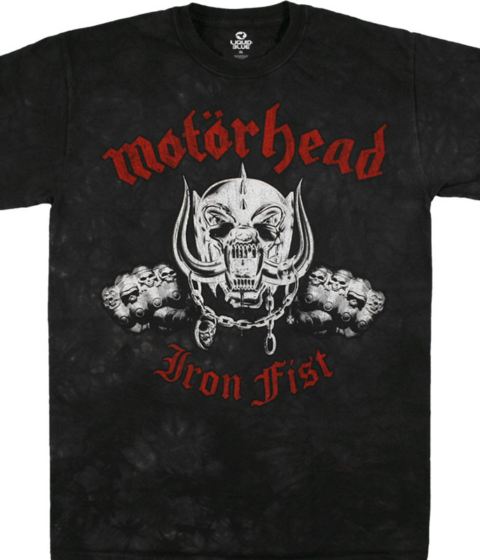 Motorhead Iron Fist Tie-Dye T-Shirt Tee Liquid Blue