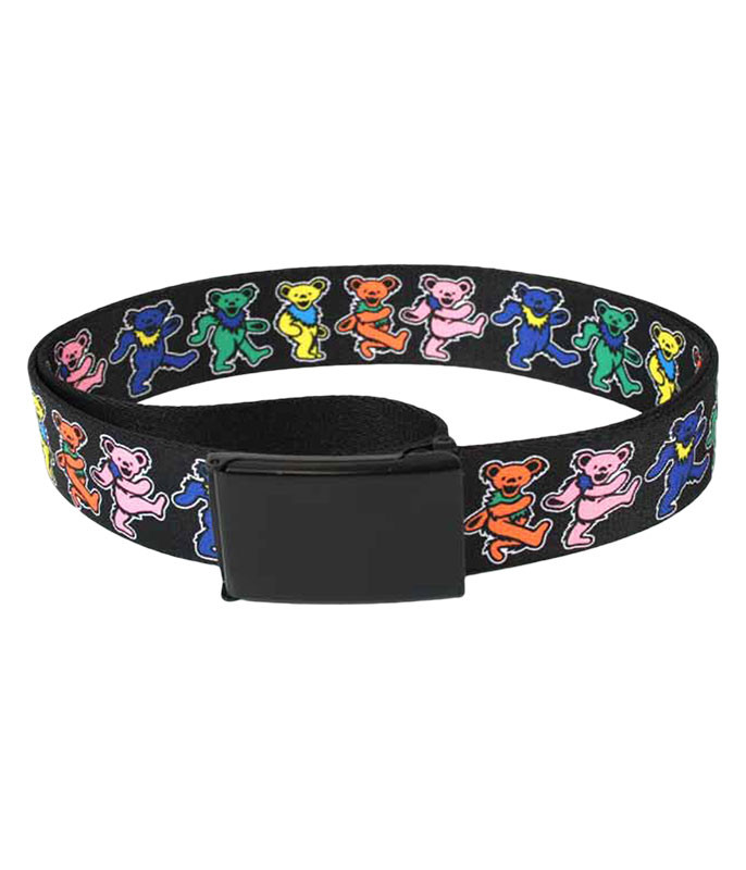 Grateful Dead Dancing Bear Adjustable Web Belt Black Small