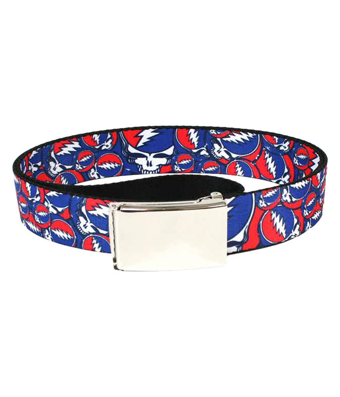 Grateful Dead SYF Collage Adjustable Web Belt Black