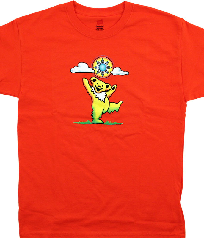 Grateful Dead GD Sunny Bear Youth Orange T-Shirt Tee