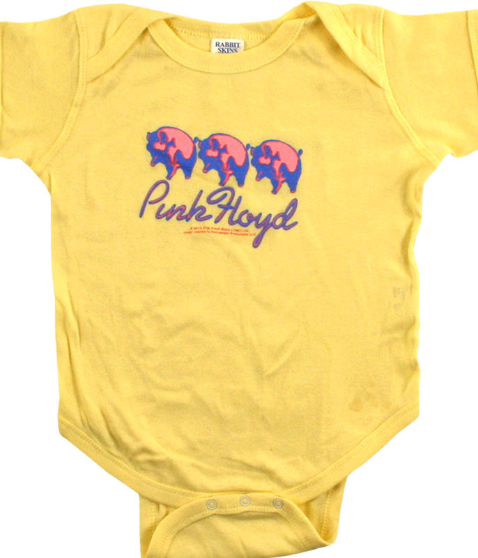 Pink Floyd PF Three Pigs Yellow Onesie