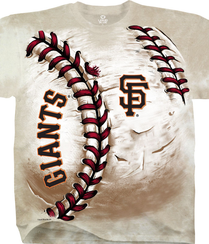 MLB San Francisco Giants Hardball Tie-Dye T-Shirt Tee Liquid Blue