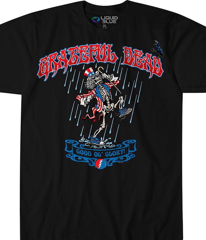 Grateful Dead Good Ol Glory Custom T-Shirt Tee Liquid Blue