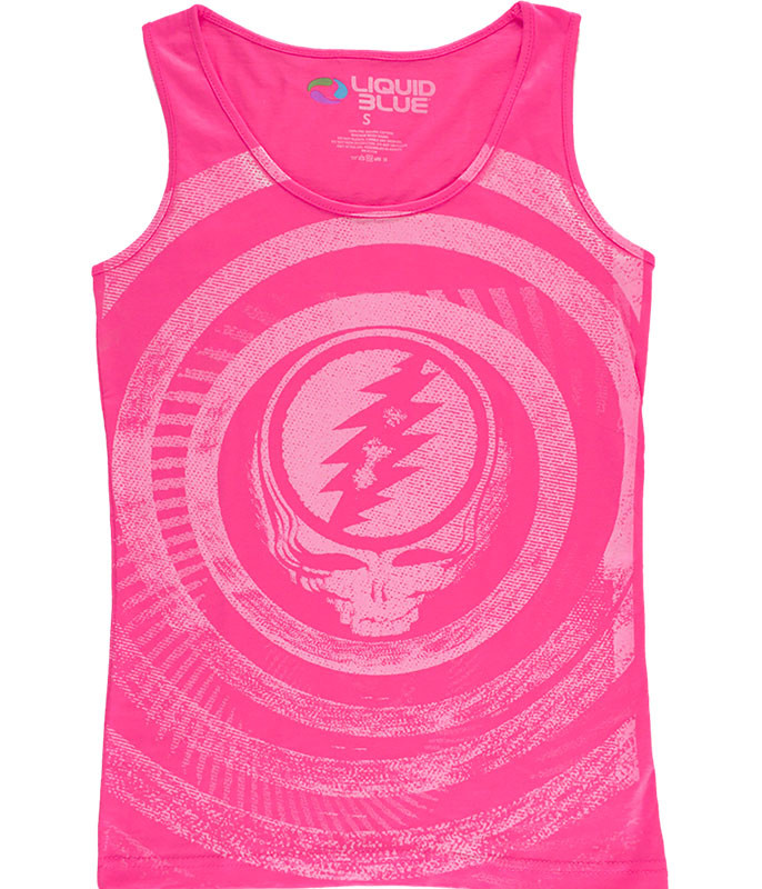 Grateful Dead Ripple Pink Juniors Tank Top T-Shirt Tee Liquid Blue