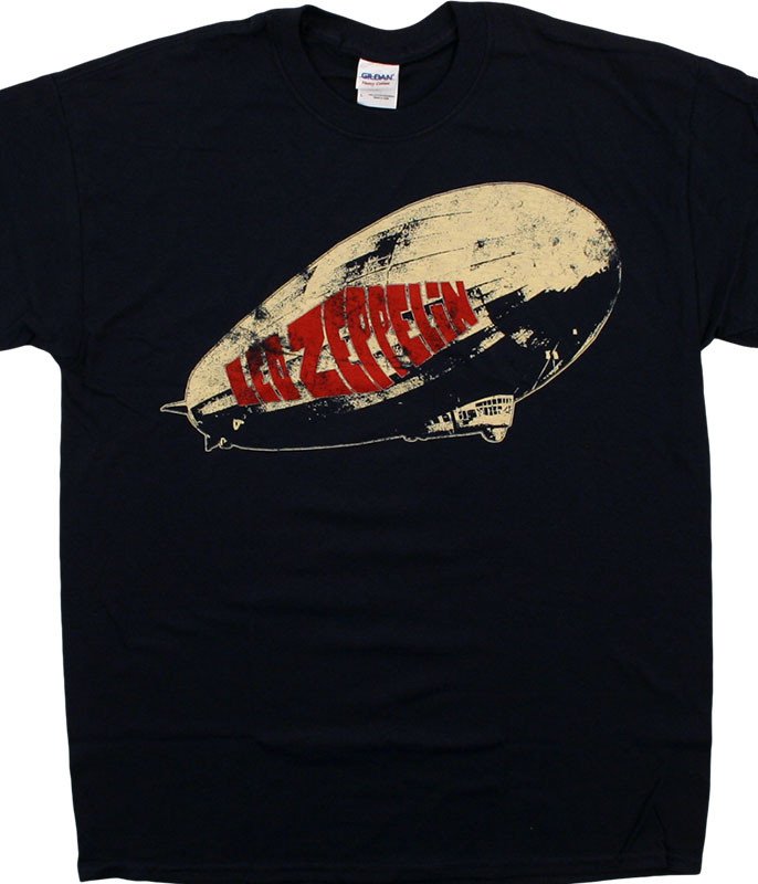 Led Zeppelin Led Zep Legend Navy T-Shirt Tee Liquid Blue