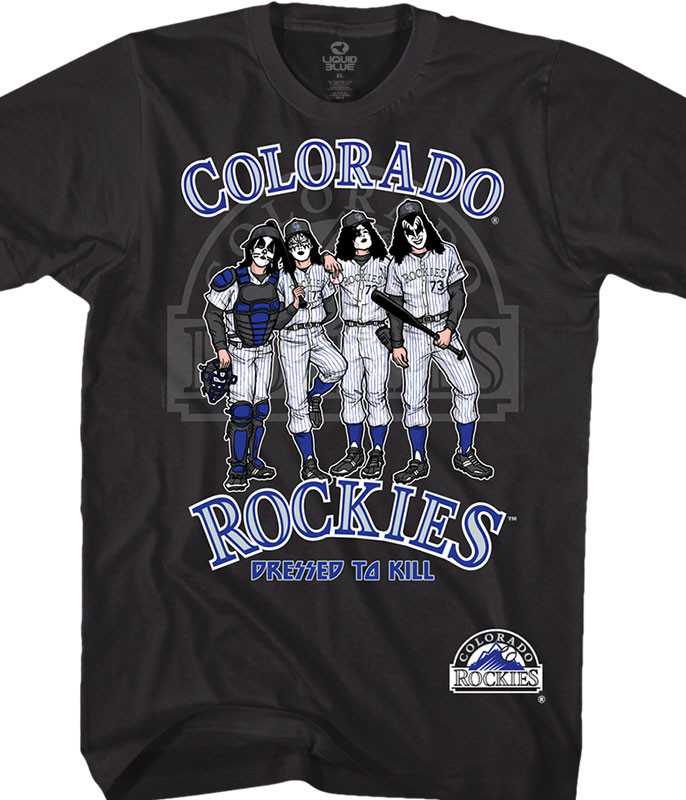 Liquid Blue Athletic T-Shirt  Colorado Rockies Steal Your Base Black  Athletic T-Shirt - Men ~ Cherry Art Editions