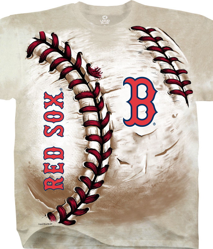 MLB Boston Red Sox Hardball Tie-Dye T-Shirt Tee Liquid Blue