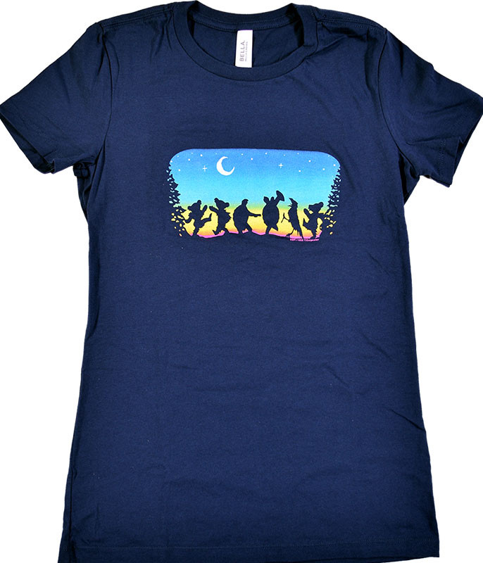 Grateful Dead GD Moondance Navy Juniors Long Length T-Shirt Tee