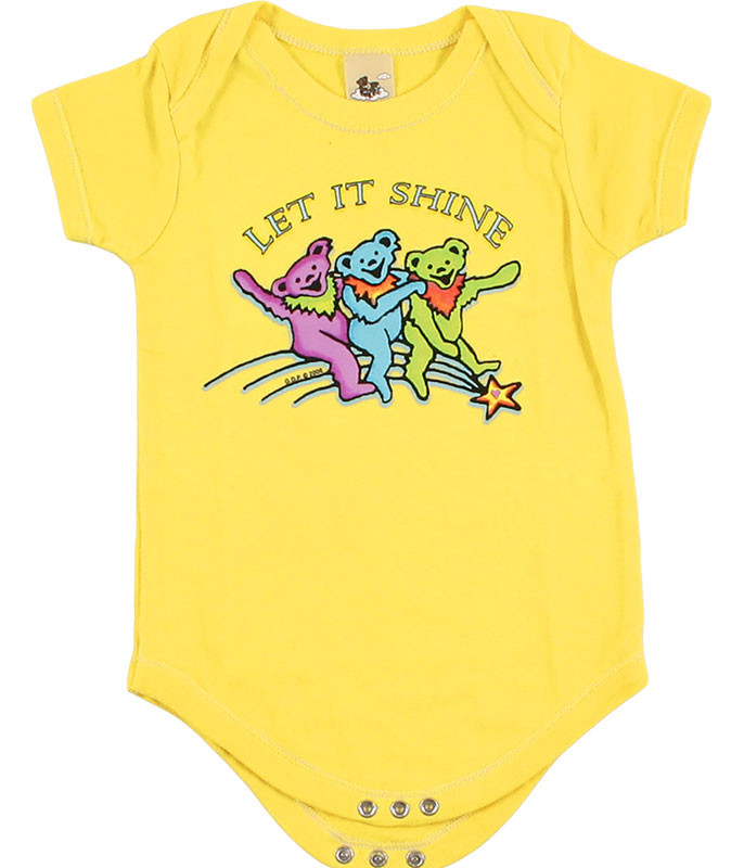 Grateful Dead GD Let it Shine Yellow Onesie