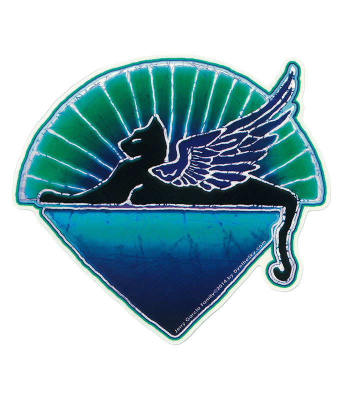 Jerry Garcia Winged Cat Sticker