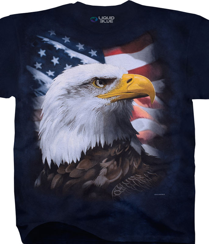 Americana American Bald Eagle Tie-Dye T 