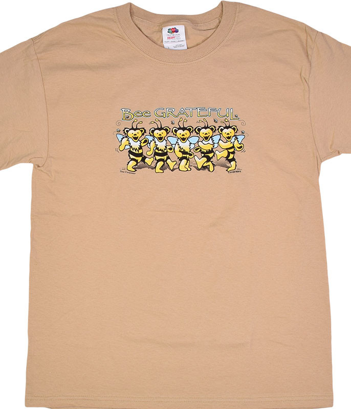 Grateful Dead GD Bee Grateful Youth Tan T-Shirt Tee