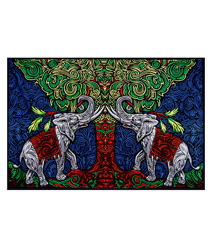 Elephant Tree 3D Tapestry