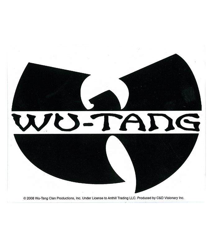 Wu-Tang Logo Sticker Liquid Blue