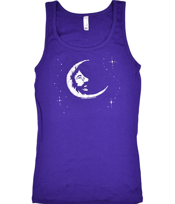 Jerry Garcia Jerry Moon Purple Juniors Tank Top T-Shirt Tee