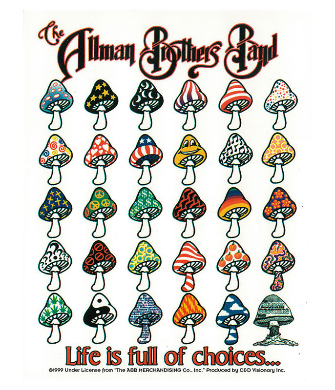 Allman Brothers Life is Full of Choices Sticker