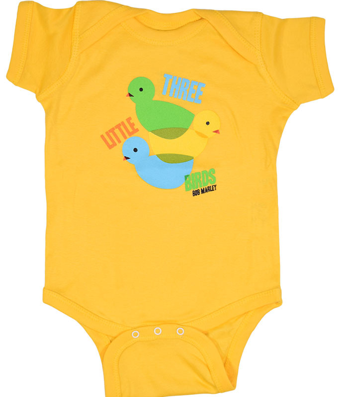 Bob Marley 3 Lil' Birds Yellow Onesie