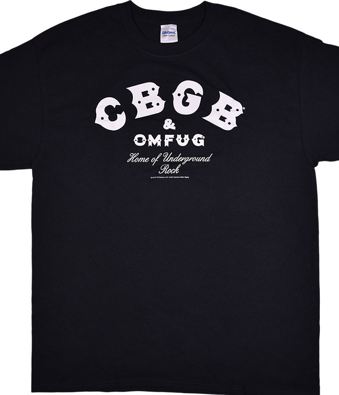 CBGB Logo Black T-Shirt Tee Liquid Blue