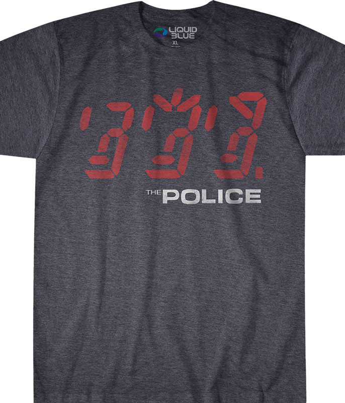 レア商品THE POLICE Ghost in the Machine Tシャツ The Police Ghost in the Machine Dark Heather Poly-Cotton T-Shirt