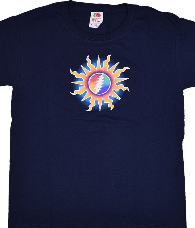 Grateful Dead GD Sunshine Lightning Navy Youth T-Shirt Tee